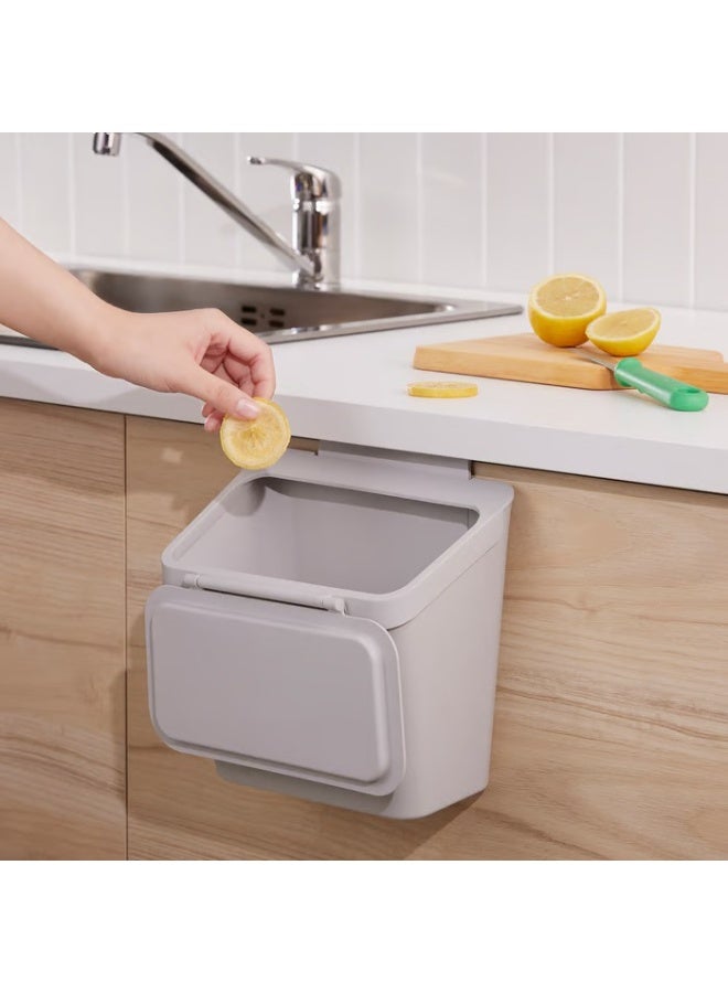Door cabinet wastebasket, light gray, 3.3 liters - Image 4